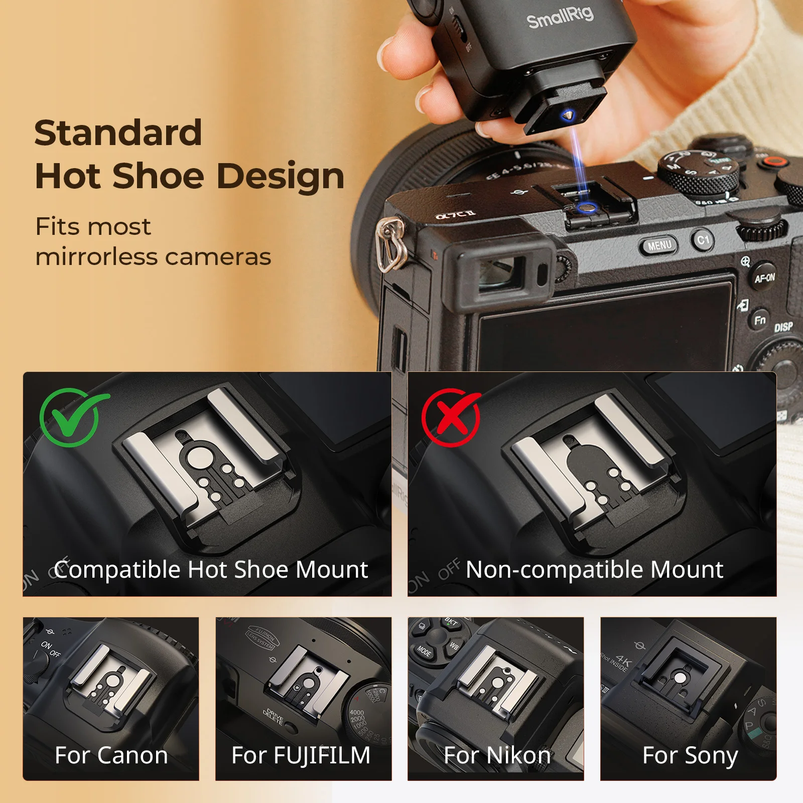Speedlite Flash External - SmallRig 5883 미니 외장 플래시 스피드라이트,