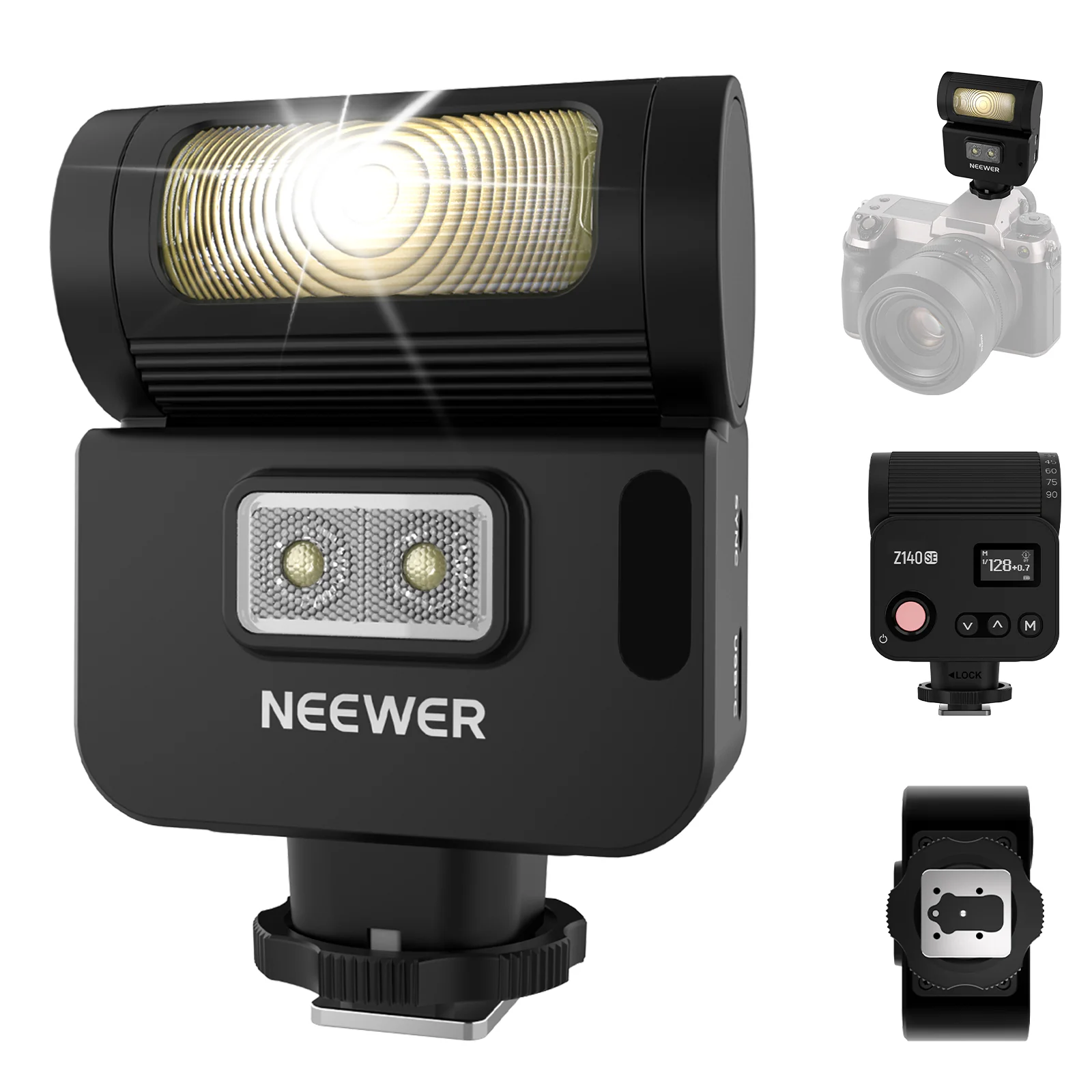 Speedlite Flash External - NEEWER Z140SE 컴팩트 미니 휴대용 온카메라