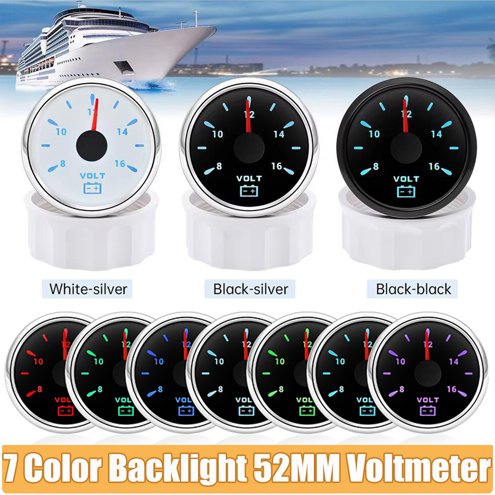 범용 7 색 LED 백라이트 52mm 디지털 전압계 1 - Light Meter Incident 리뷰 및 가격
